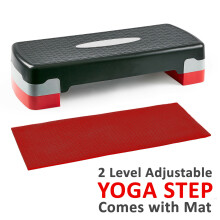 Adjustable Aerobic Stepper - Non-Slip, Durable Fitness Equipment (2-Level Heights) 150kg Capacity for Home Gym