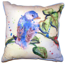 18 x 18 in. Betsys Blue Bird Large Indoor & Outdoor Pillow