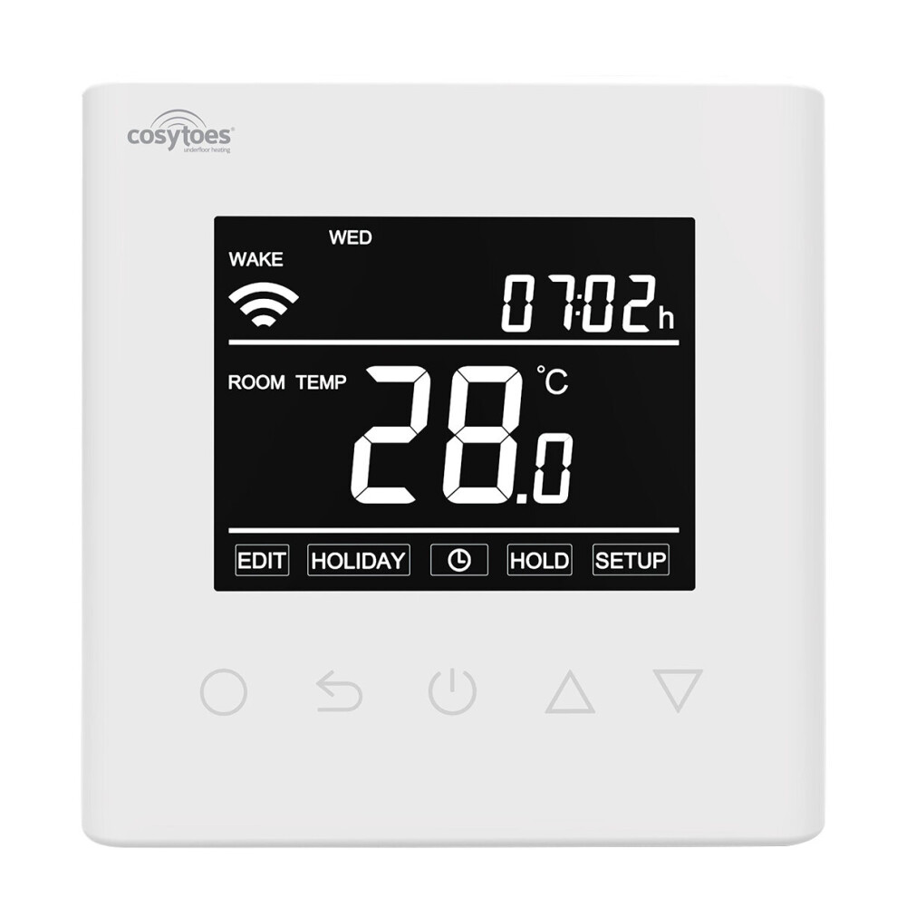 (White, WIFI Thermostat) Warmehaus Electric Underfloor Heating Thermostat Black Smart WIFI