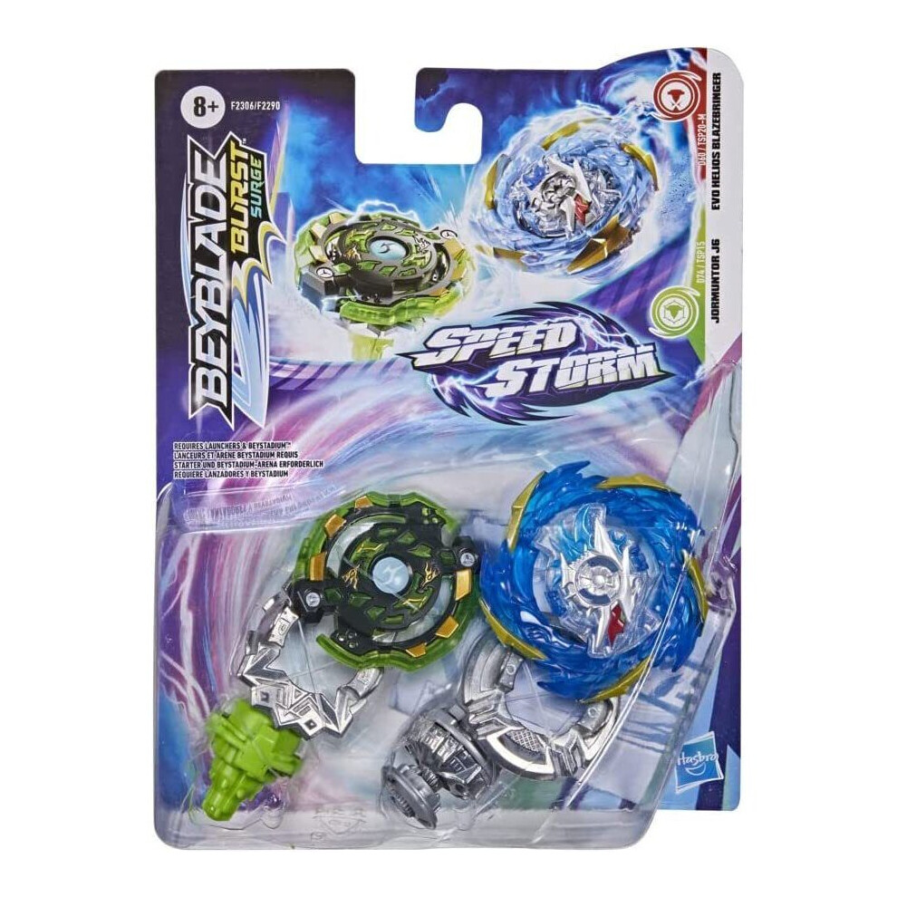 Beyblade Burst Surge Speedstorm Evo Helios Blazebringer and Jormuntor J6