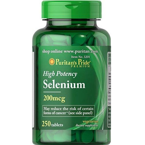 Puritan's Pride PURITAN'S PRIDE High Potency Selenium 200mcg 250 Tablets - Vegetarian