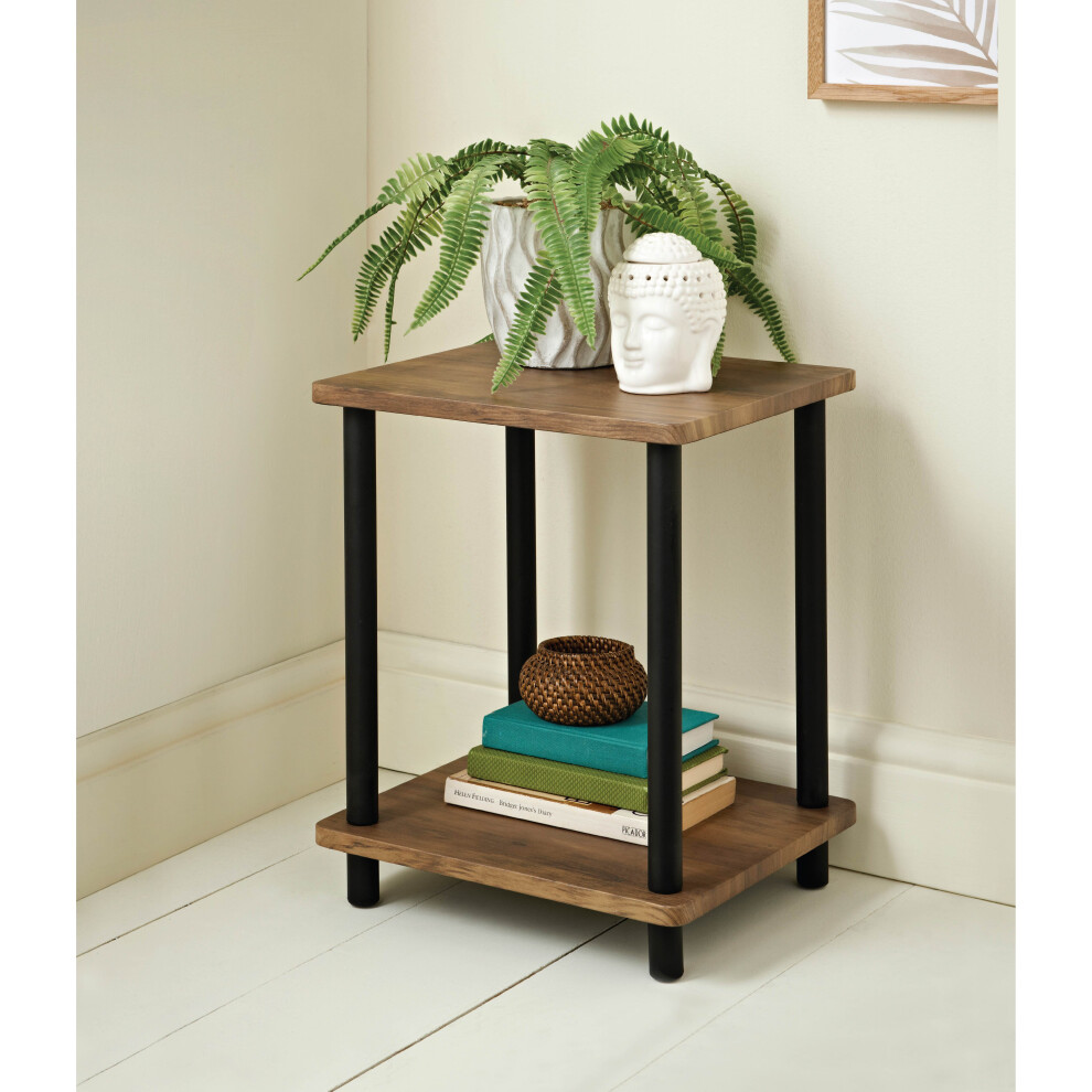 2 Tier Shelf Small Oak Sofa Side Table Coffee End Tables G-0512