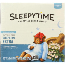 Celestial Seasonings, Welzijns Thee, Sleepytime Extra, Koffievrij, 40 Theezakjes, 2,5 oz (71 g)