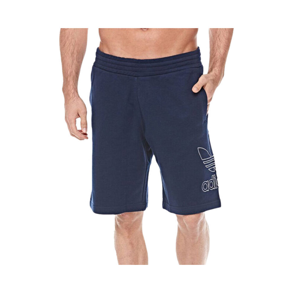 (S) ADIDAS ORIGINALS OUTLINE Mens Trefoil Fleece Shorts