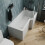 1600mm L Shaped RH Shower Bath Bathtub Screen Front Side Panel Acrylic Bathroom 1