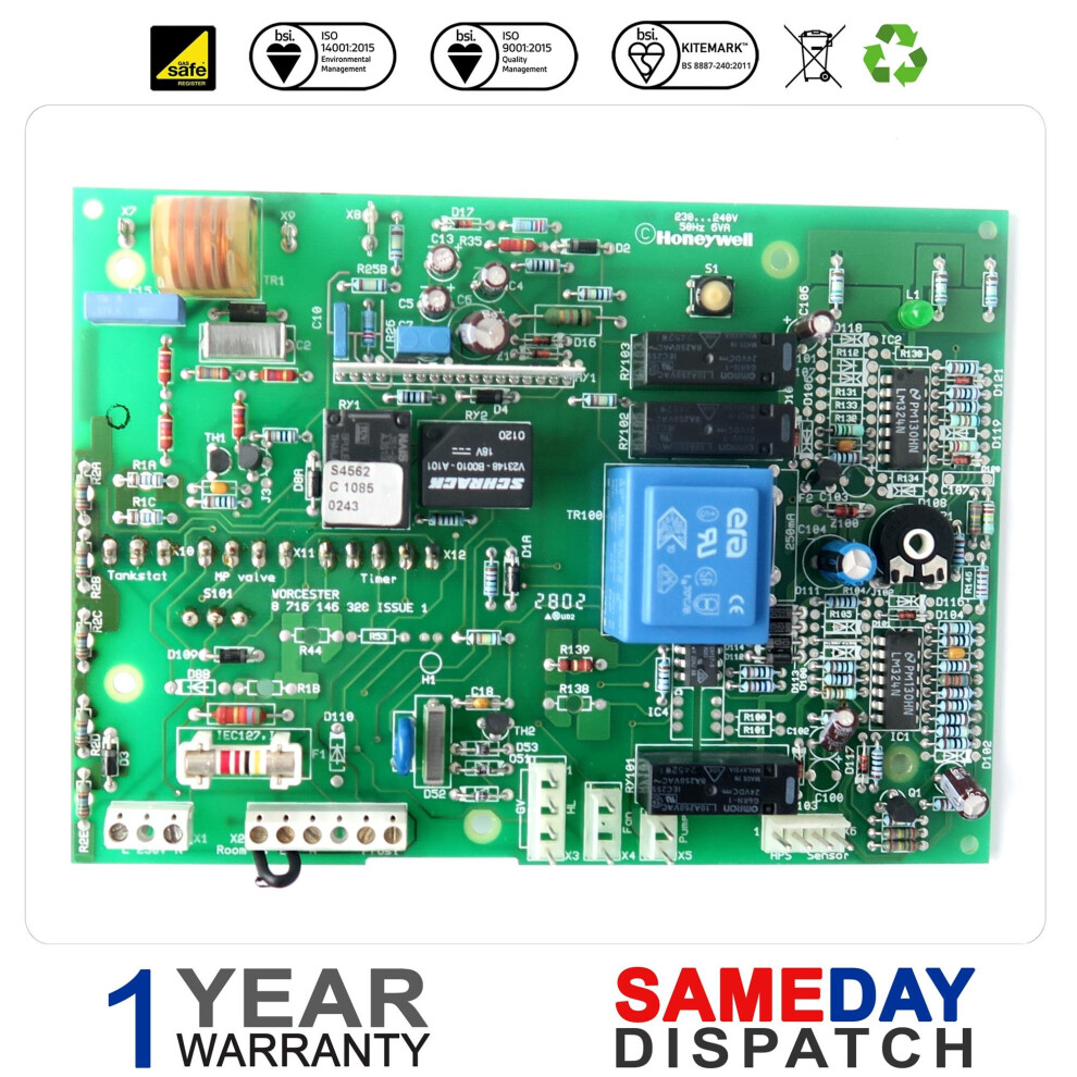 Hts Boiler Pcb Compatible With Worcester Boiler Pcb 87161463280 5056511827136
