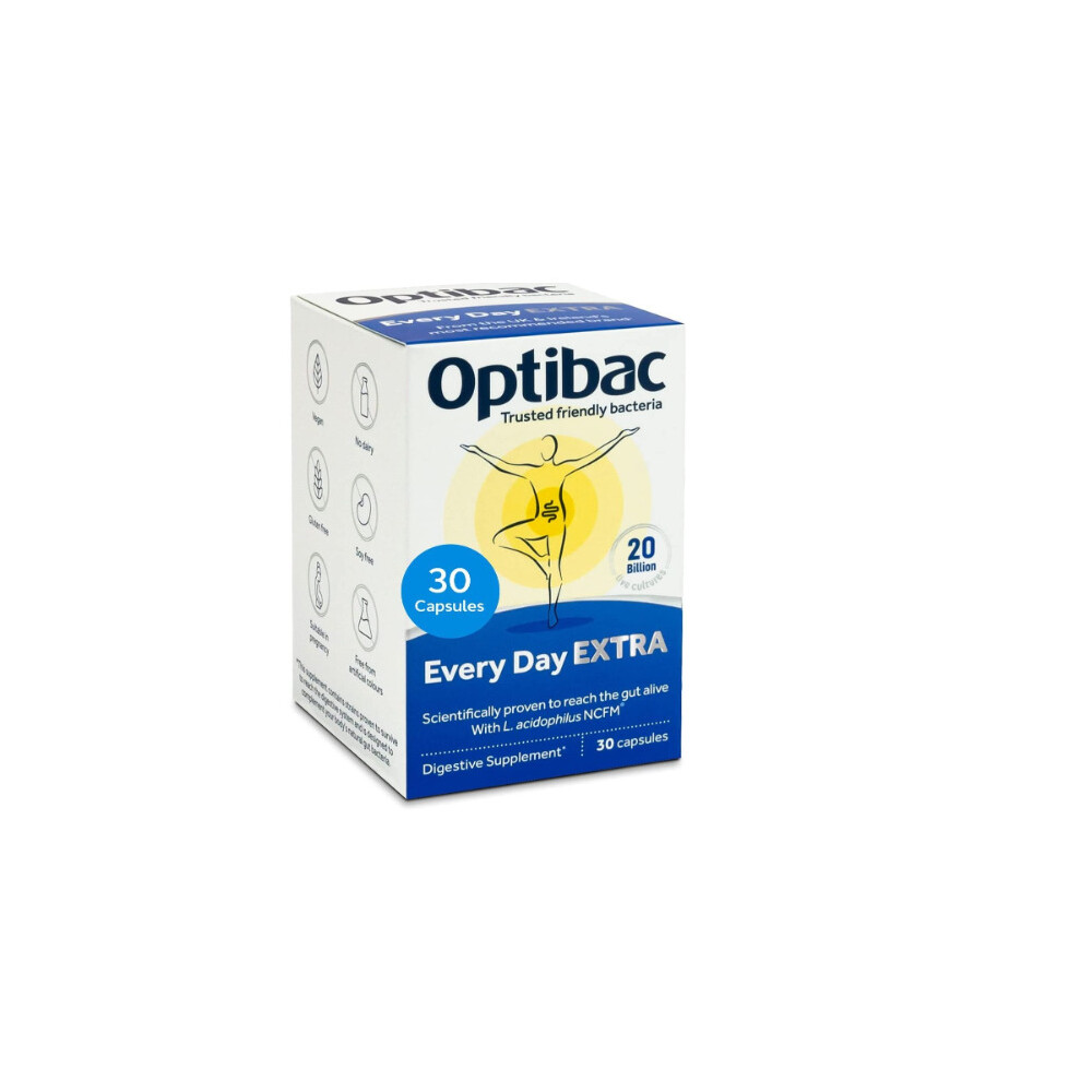 Optibac Priobotics Optibac Probiotics Every Day Extra High Strength Vegan 30 Capsules