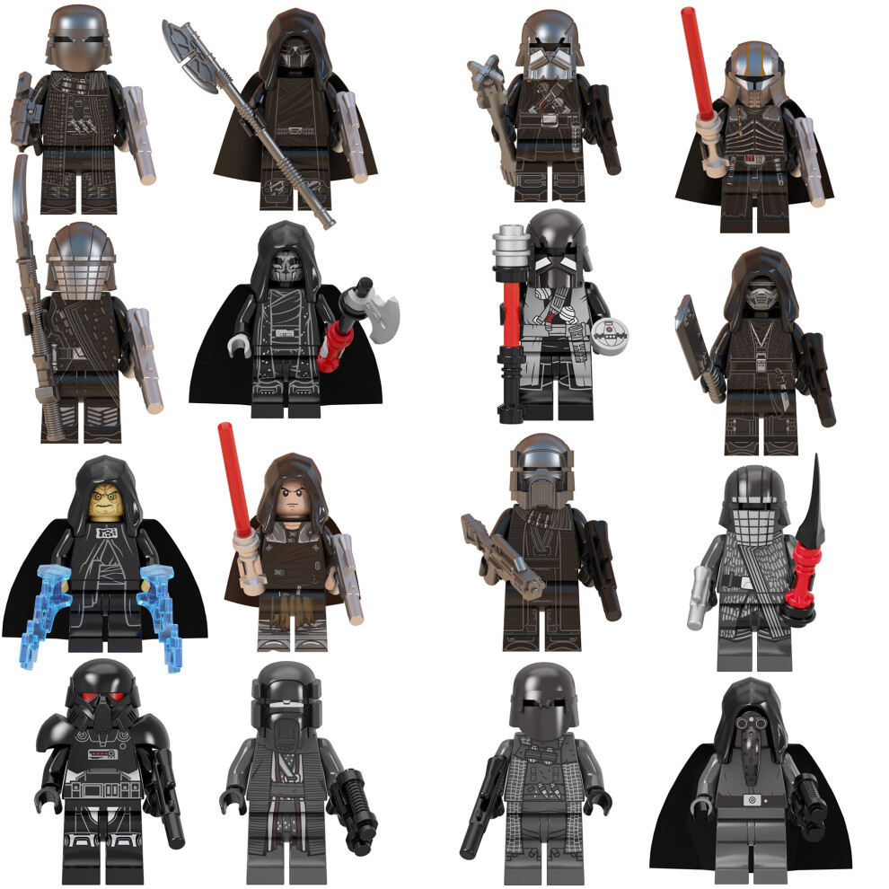 Bonxaif (16Pcs-A+B) 16Pcs Star Wars Knight Stormtroopers Minifigures Toys Fit Lego Dark