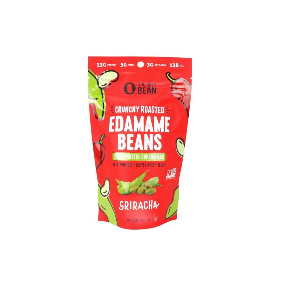 The Only Bean KHRM00405865 4 oz Edamame Roasted Crunchy Sriracha