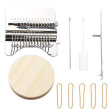 (42 Hooks) Mini Darning Loom Speedweve Type Weave Tool Diy Weaving Arts For Adults Beginners