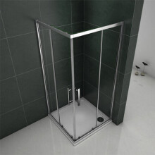 (Size: 800x700mm; Shower Tray: no tray) Corner Entry Shower Enclosure Walk in Sliding Door