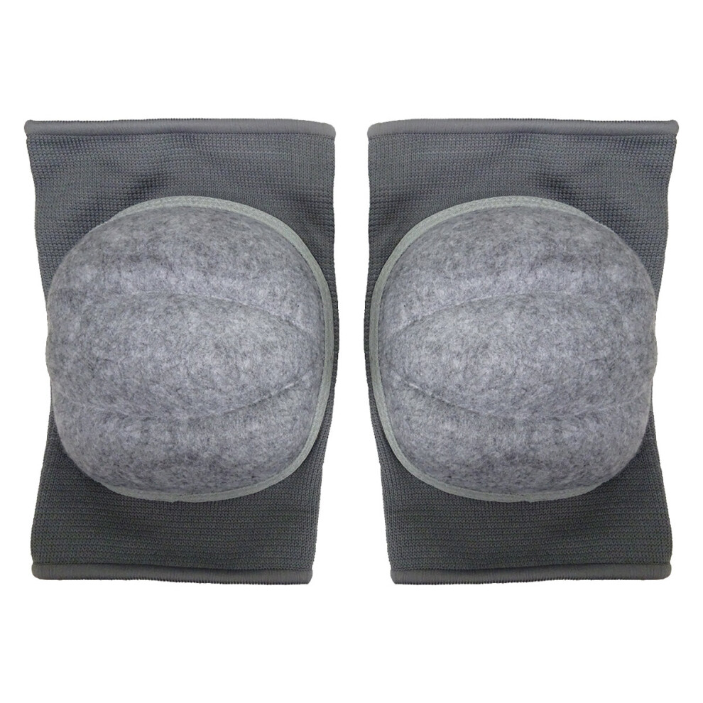 (Medium) Playwell Deluxe Padded Mma Knee Pads - Grey