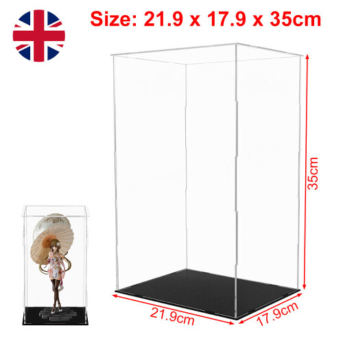 Large Acrylic Display Case Dustproof Box Perspex Clear Collectibles 1