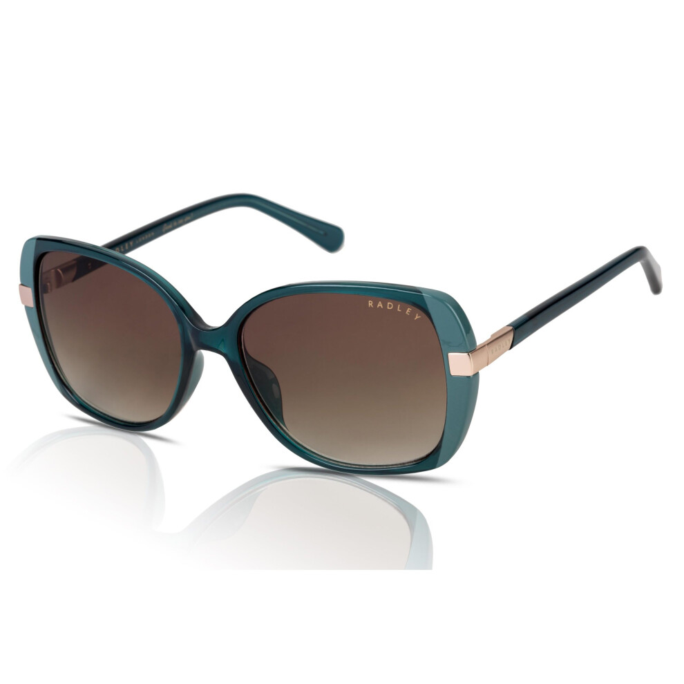 Radley Women's Sunglasses Morwenna 107 Gloss Crystal Green/Brown Gradient