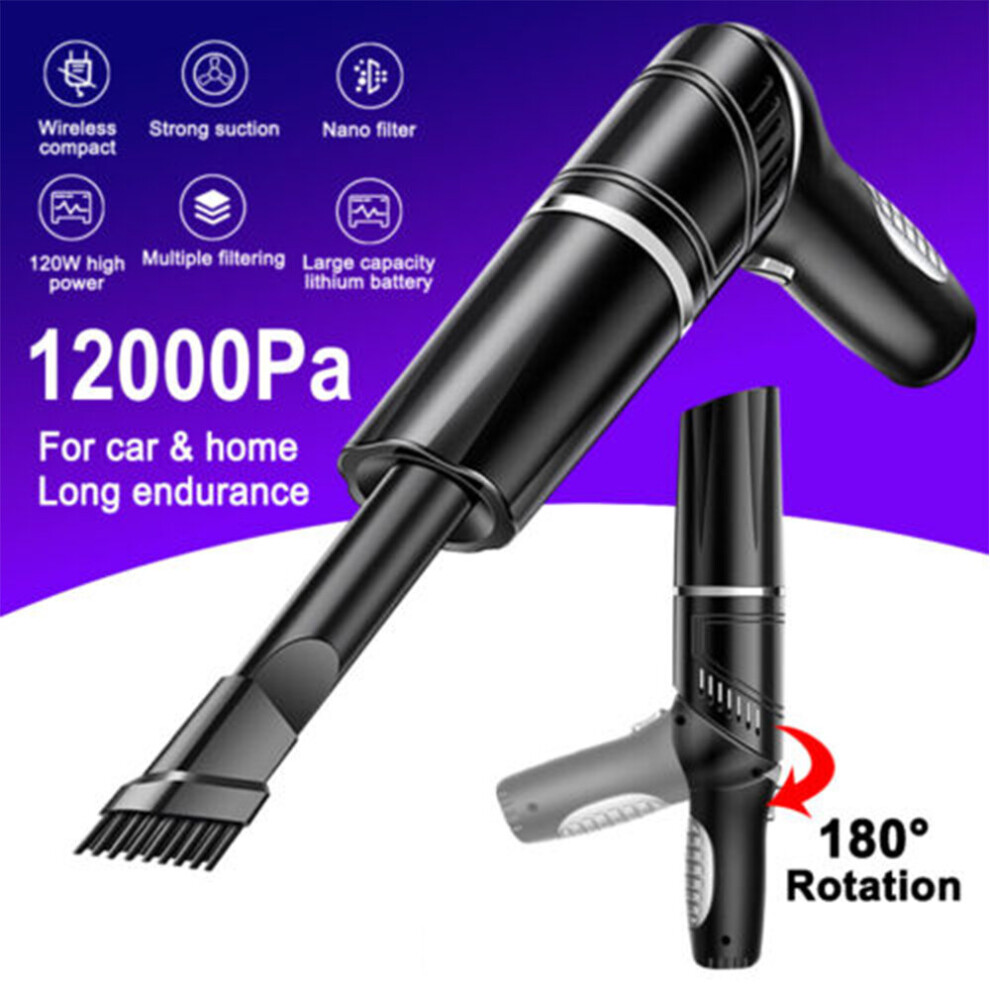 12000Pa Cordless Hand Held Vacuum Cleaner Mini Portable Car Auto Home 9125119040448
