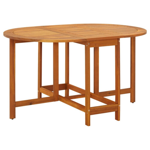 VidaXL vidaXL Outdoor Oval Drop Leaf Table Garden Breakfast Dining Table Acacia Wood