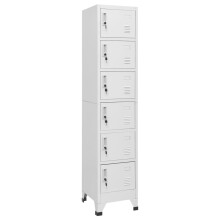 vidaXL Locker Cabinet Light Grey 40 cm Steel Storage Office Cabinet Furniture