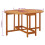 VidaXL vidaXL Outdoor Oval Drop Leaf Table Garden Breakfast Dining Table Acacia Wood 8