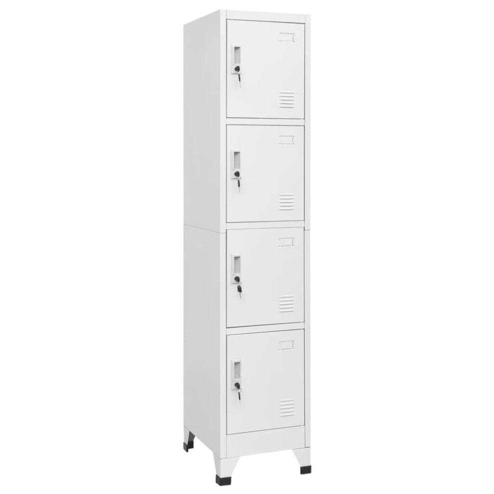 Vidaxl Locker Cabinet With 4 Compartments Changing Room Storage Organiser