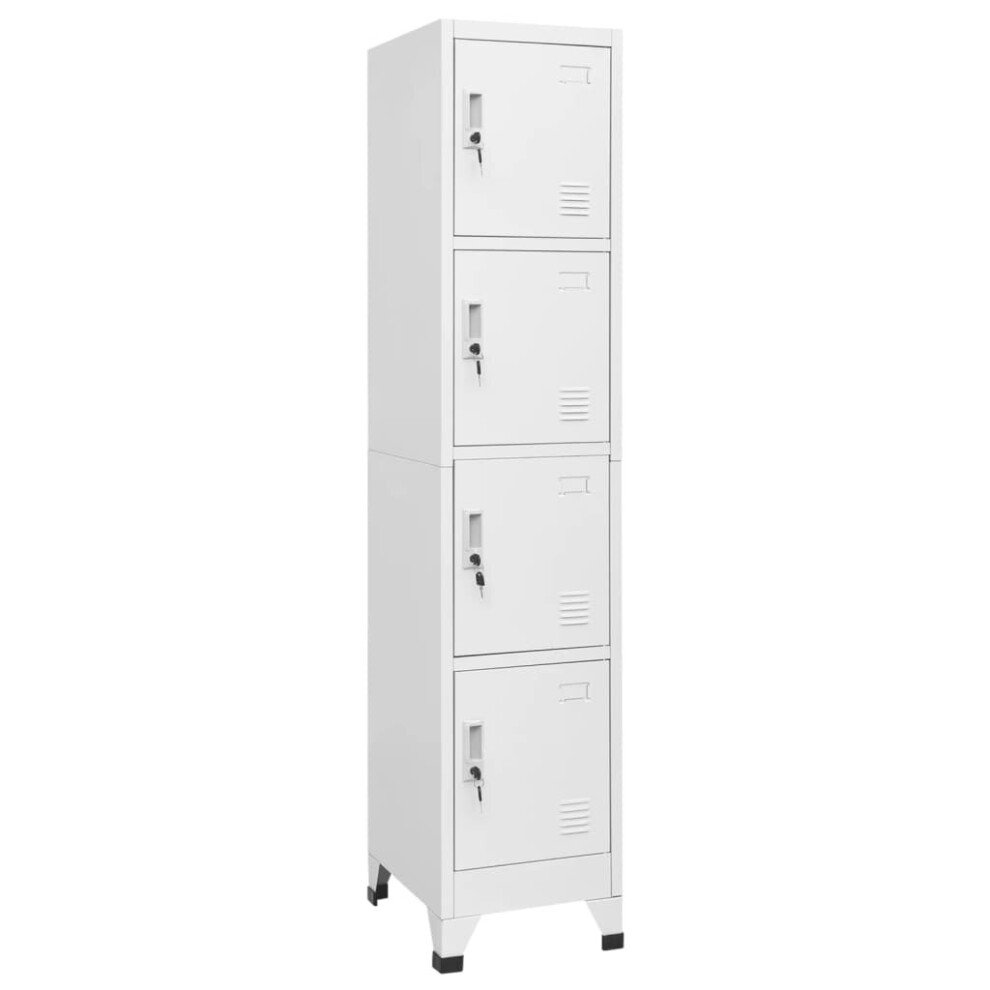 vidaXL Locker Cabinet with 4 Compartments 38x45x180cm Changing Room Storage