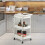 Costway 3-Tier Rolling Cart Storage Trolley Organizer w/ Pegboards&2 Baskets 3