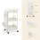 Costway 3-Tier Rolling Cart Storage Trolley Organizer w/ Pegboards&2 Baskets 2