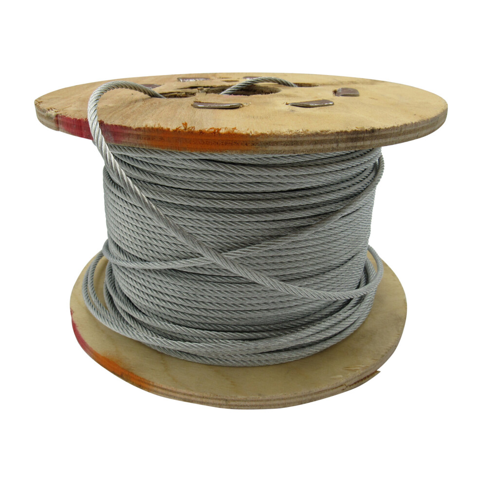 Galvanised Steel Wire Rope Cable 9Mm 7X19 (100M Reel 7 X 19 Rigging) 707152579827