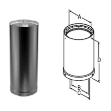 M & G Duravent 6DVL-48 6 Inch x 48 Inch Dura-Vent DVL Double-Wall Black Pipe
