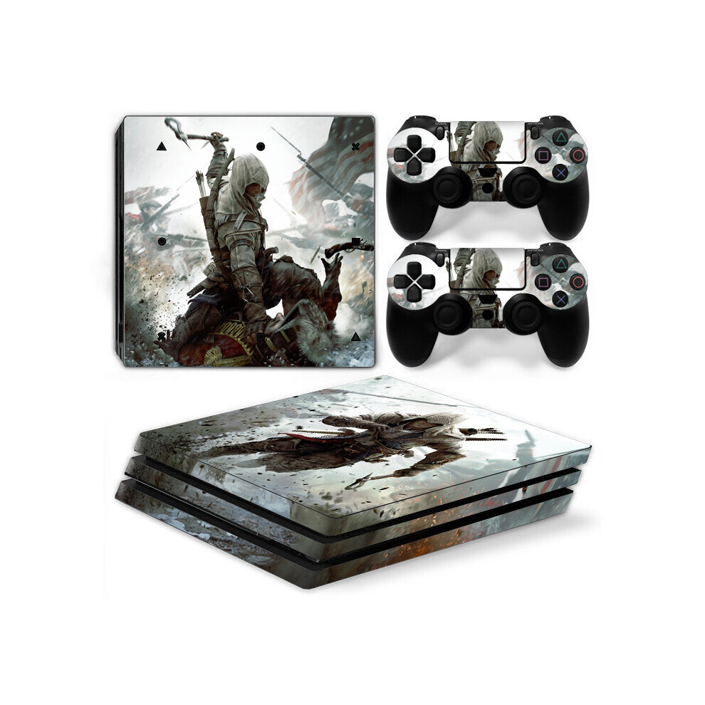 Funky Planet (Assassin) Ps4 Pro Pvc Stickers For Console + 2 Controllers