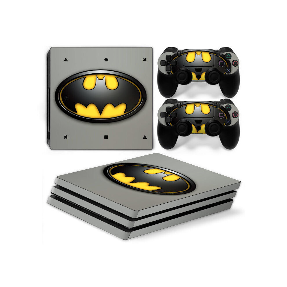 (Batman) Ps4 Pro Pvc Stickers For Console + 2 Controllers 5056543418463