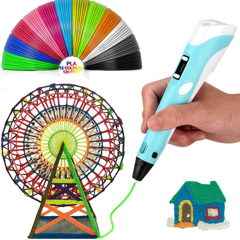 3D Printing Pen Drawing Pen Printer + LCD Screen + USB+ PLA Filaments