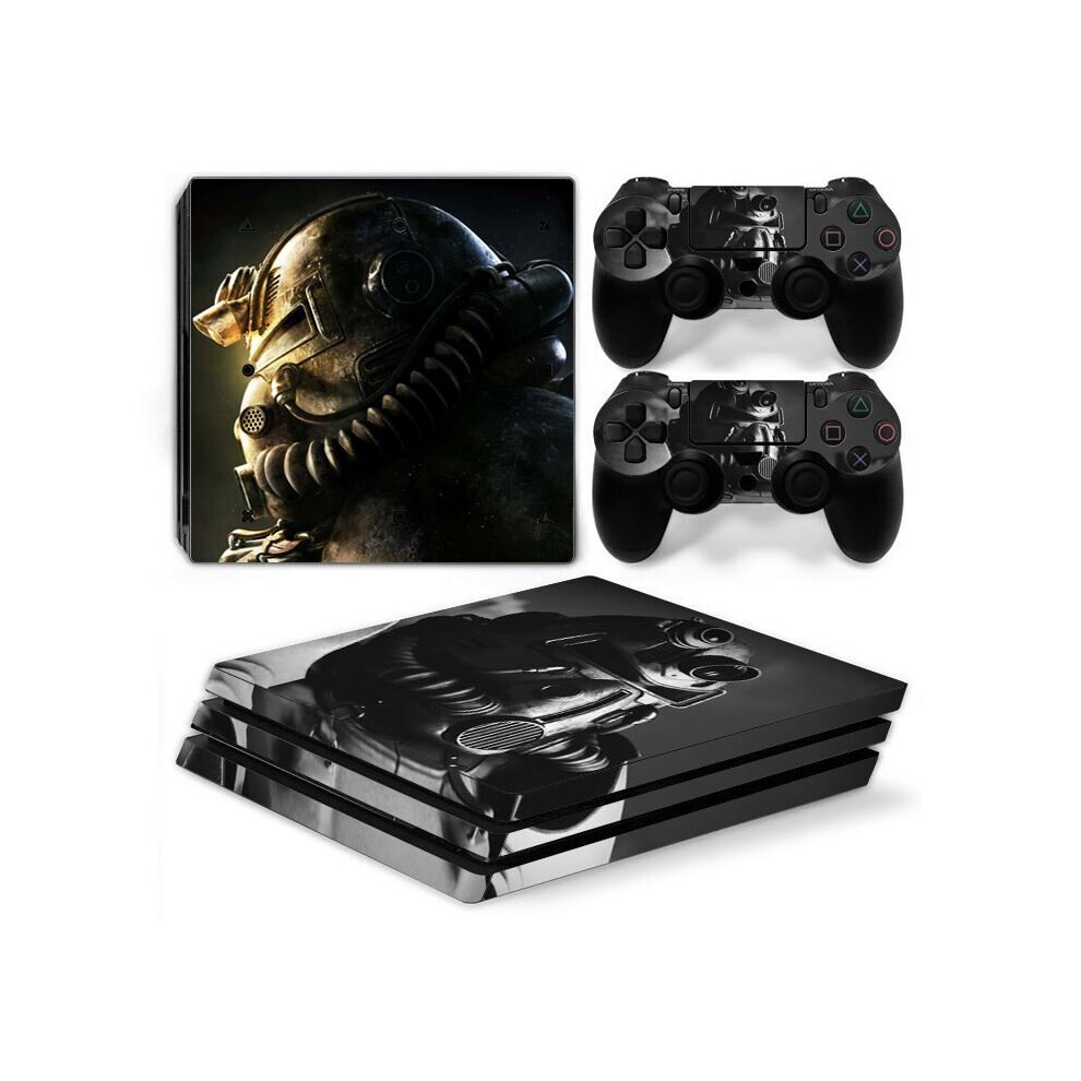 Funky Planet (Follout) Ps4 Pro Pvc Stickers For Console + 2 Controllers