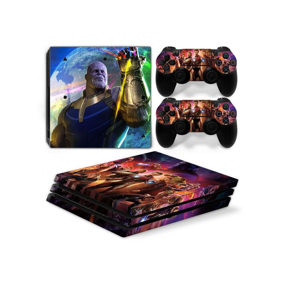 (Heroes 3) Ps4 Pro Pvc Stickers For Console + 2 Controllers 5056543418210