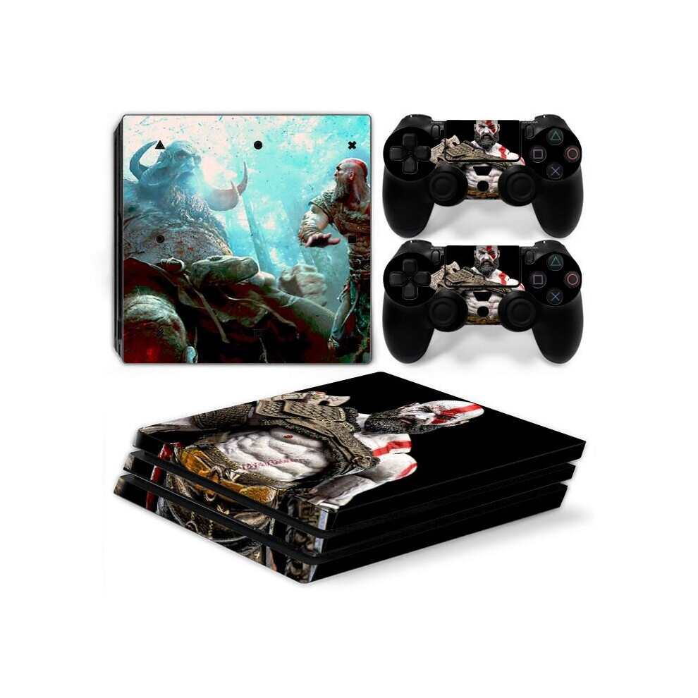 (God Of War 2) PS4 PRO PVC Stickers for Console + 2 Controllers-image-OPC-PB78J66-NEW