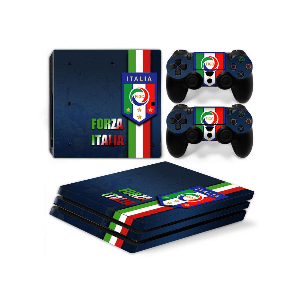 (Italia) Ps4 Pro Pvc Stickers For Console + 2 Controllers 5056543418197