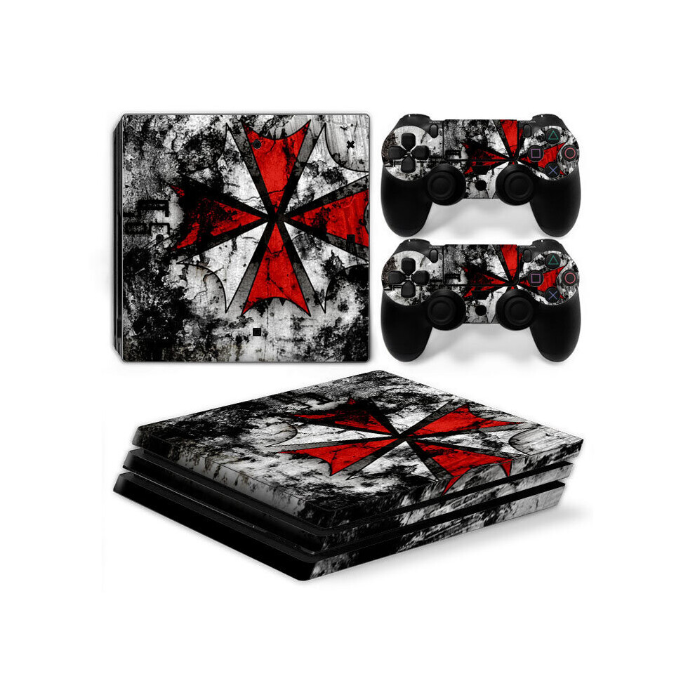 (Umbrella) Ps4 Pro Pvc Stickers For Console + 2 Controllers 5056543418067