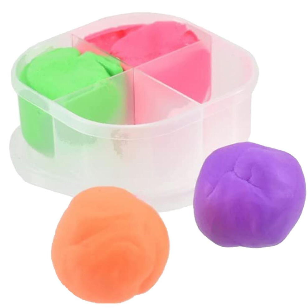 (one Bouncy Putty) The Magic Toy Shop Kids Bouncy Putty Toys Party Bag Filler Colourful Stress Relief Gift Playset