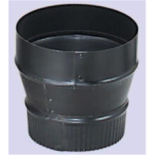 Imperial Manufacturing Group BM0077 24-ga Snap-Lock Black Stovepipe 6 Inch To 7 Inch Increaser Crimp On Small End