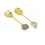 Salad Servers with Agate Stone Handle, Set of 2 1