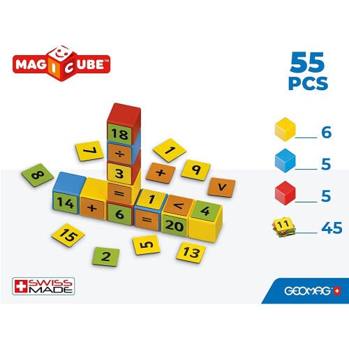 Geomag Geomag - Magicube Math Building Recycled Clips, 256, White 2