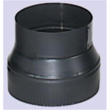 Imperial Manufacturing Group BMOO61 24-ga Snap-Lock Black Stovepipe 7 Inch To 6 Inch Reducer Crimp On Large End