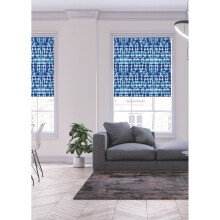 (150 cm Width x 140 cm Drop, Azurita Blue) Lister Cartwright Roller Blind Blackout Azurita Blue Kitchen Blind Easy Fit