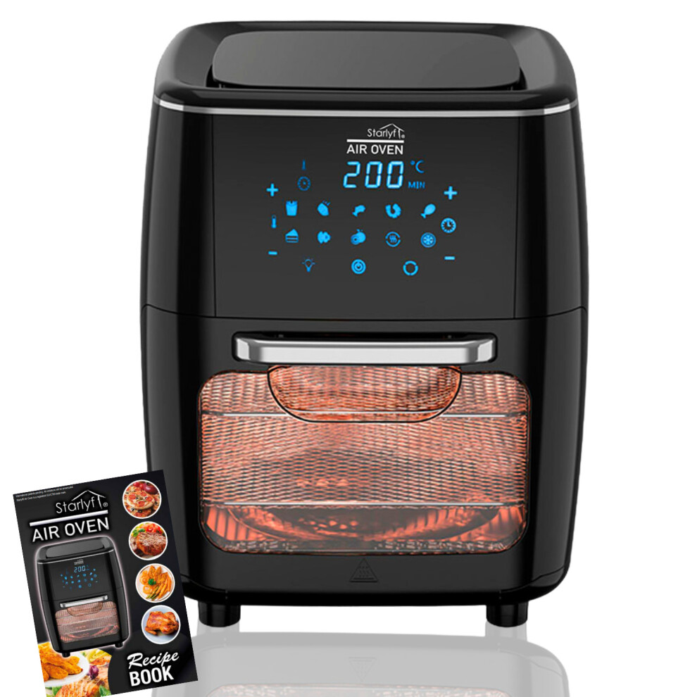 Air Fryer Oven Oil Free STARLYF Air Oven with Cage, 12 L, 1700W, Baking, Roasting, Rotisserie, Dehydrator, 10 programs, LED Touch Screen