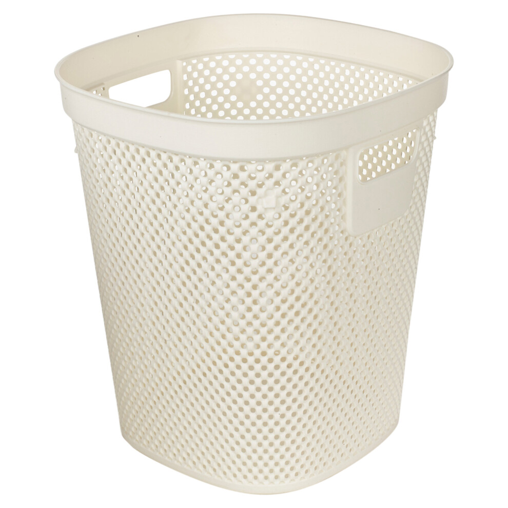 (White) 12.5L Large Plastic Home Rubbish Waste Dustbin
