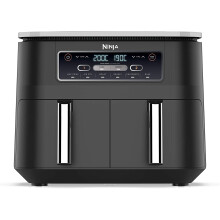 Ninja AF300UK Foodi Dual Zone Air Fryer 2 Drawers, 6 Cooking Functions, 7.6L, Black