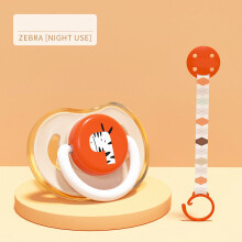 (Zebra, Night Use) Baby Silicone Pacifier Newborn Soft Imitating Breast Milk Pacifier With Air Holes