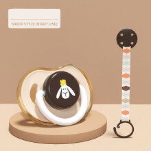 (Sheep, Night Use) Baby Silicone Pacifier Newborn Soft Imitating Breast Milk Pacifier With Air Holes
