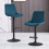 AINPECCA (TEAL) 2Pcs Bar Stools Velvet Swivel Chairs Kitchen 3