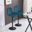 AINPECCA (TEAL) 2Pcs Bar Stools Velvet Swivel Chairs Kitchen 4