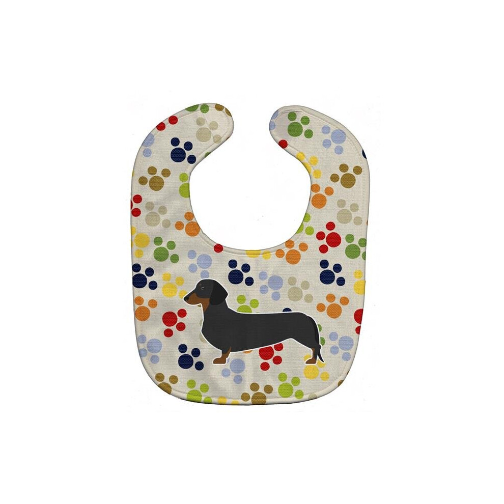 Dachshund Pawprints Baby Bib Stationx